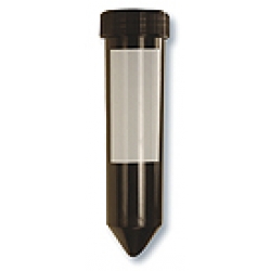 Provetta per centrifuga fondo conico in pp NERO graduata mm 33X115 ml 50 per prodotti fotosensibili cf.50 pz. 